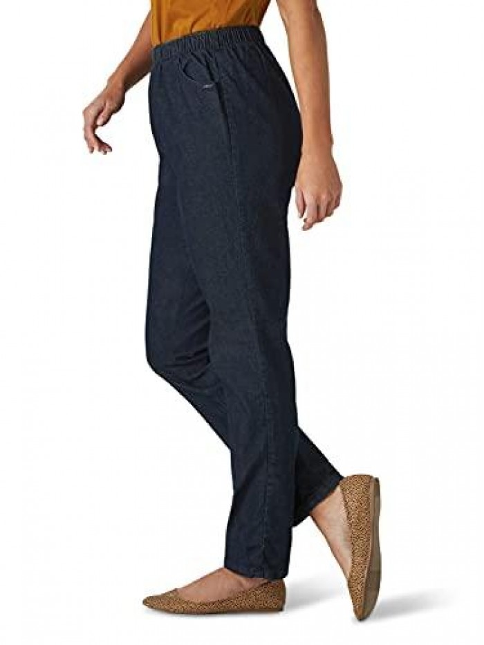 Classic Collection Women's Stretch Elastic Waist Pull-On Pant 