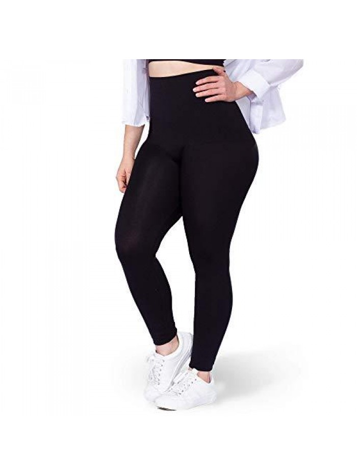 High Waisted Medium Compression Leggings - Shapewear for Women 