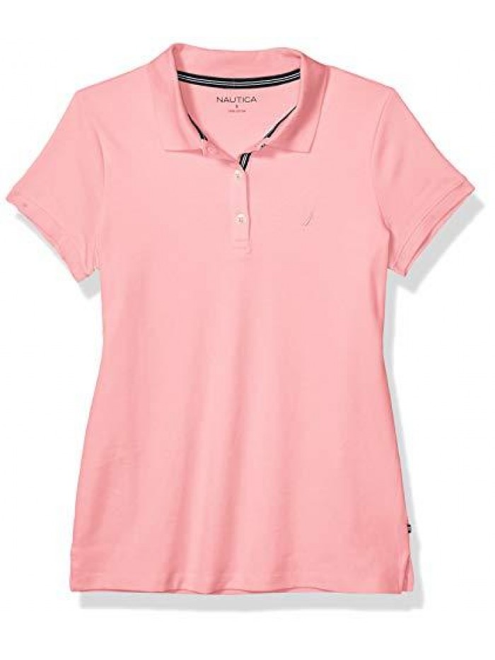 Women's 3-Button Short Sleeve Breathable 100% Cotton Polo Shirt 