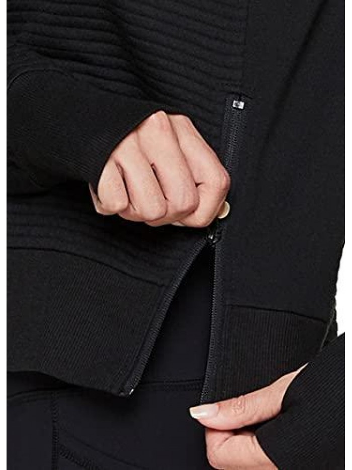 Active Women's Fashion Lightweight Ribbed Pullover Sweater With Side Zippers 