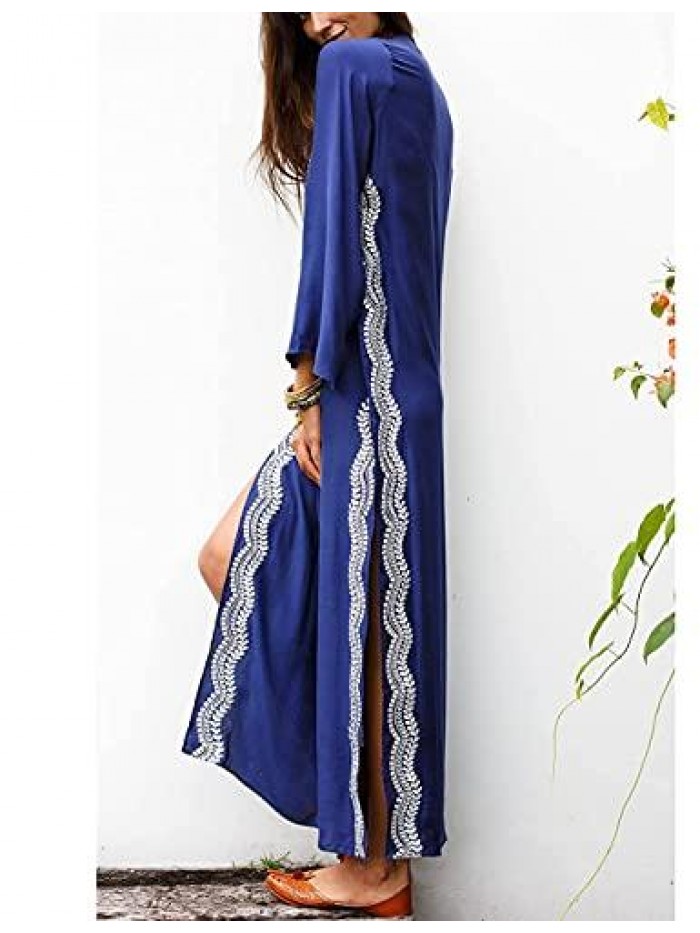 Women Beachwear Turkish Kaftans Long Swimsuit Cover up Caftan Beach Dress 