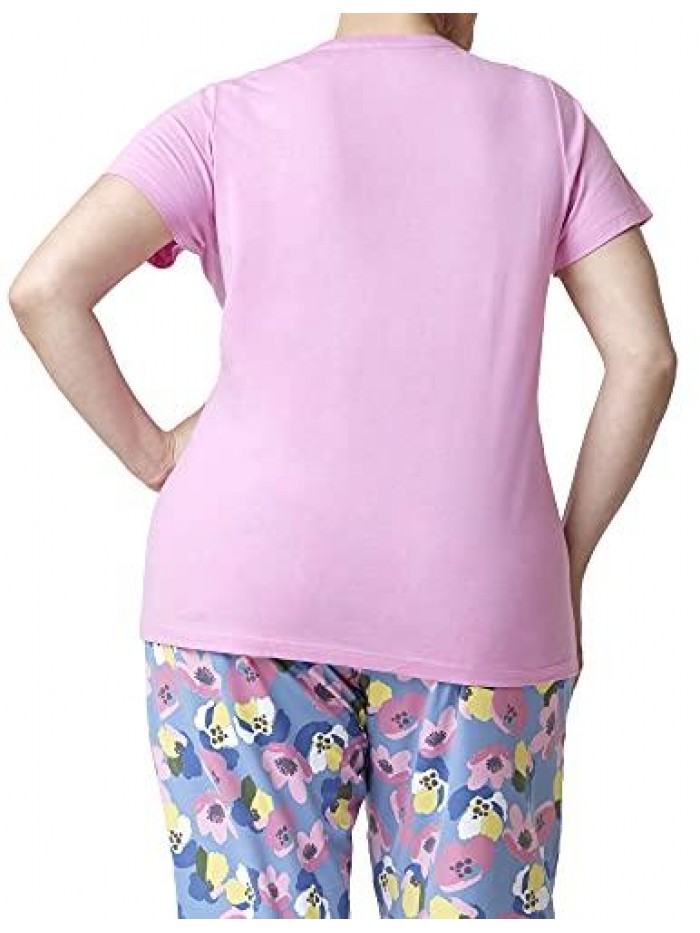 Women's Short Sleeve Scoop Neck Sleep Tee 