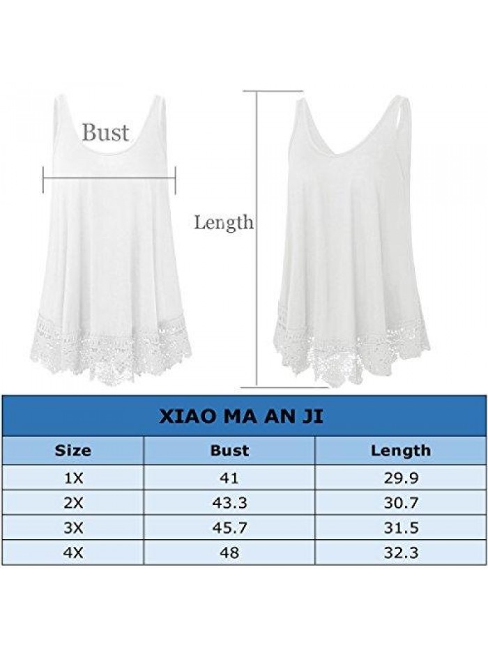 Size Swing Lace Flowy Tank Top for Women 