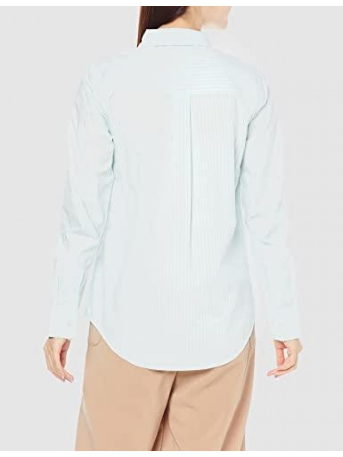 Women's Classic-Fit Long Sleeve Button Down Poplin Shirt  