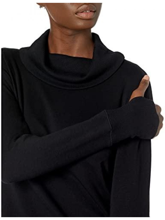 Women's Studio Terry Long-Sleeve Funnel-Neck Sweatshirt  