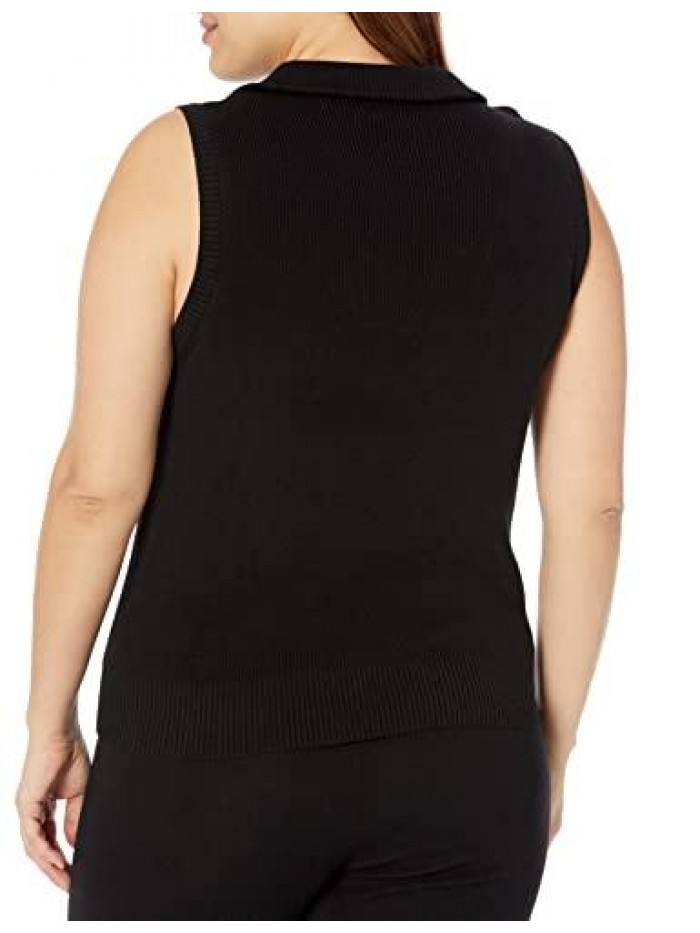 Drop Women's Tenley Sleeveless Half Zip Sweater 