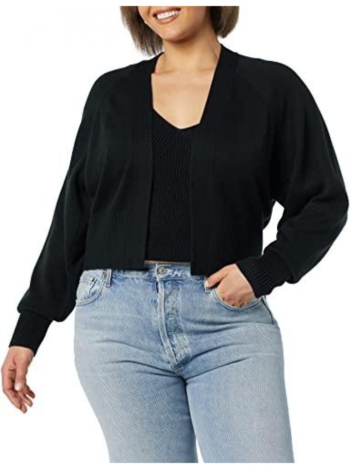 Ritual Women's Ultra Soft Cardigan and Crop Top Sweater Set 