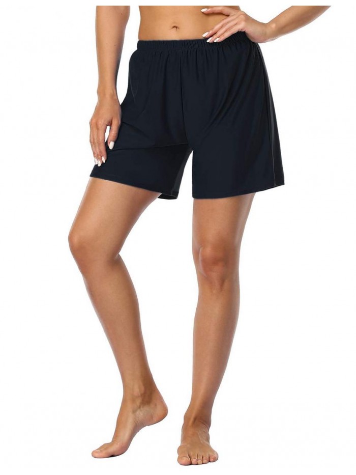 Women's Swim Board Shorts Sport Boyleg Trunk Swimwear Bottom 