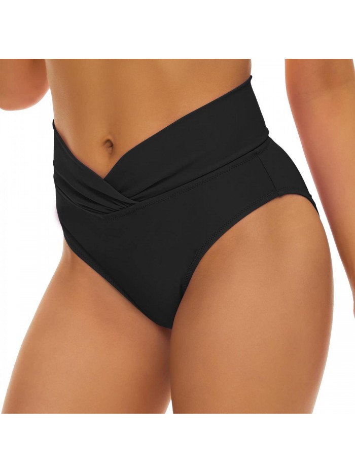 Women's Swimsuit Bottoms Midrise Twist Front Swim Bikini Bottoms 