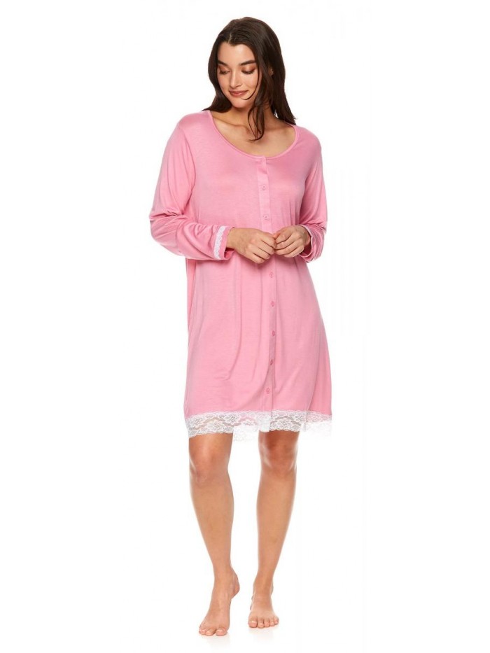 ireland Womens Long Sleeve Dorm Lounge Sleep Shirt Pajama Nightgown 