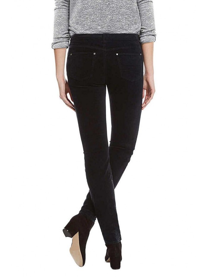 David Bitton Women's Faux Velvet Skinny Pant with Stretch 