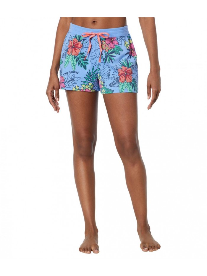 is Good Tropical Hibiscus Snuggle Up Sleep Shorts 