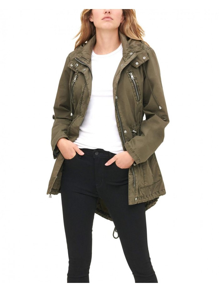 Women's Cotton Hooded Anorak Jacket (Standard & Plus Sizes) 