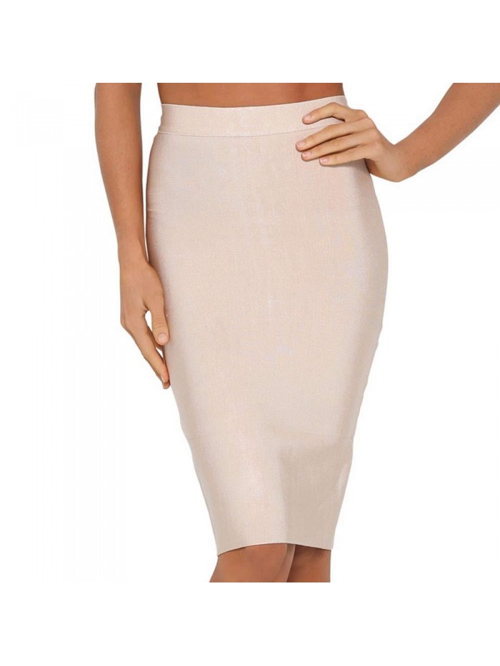 Women's High Waist Knee Length Bandage Pencil Skirt 