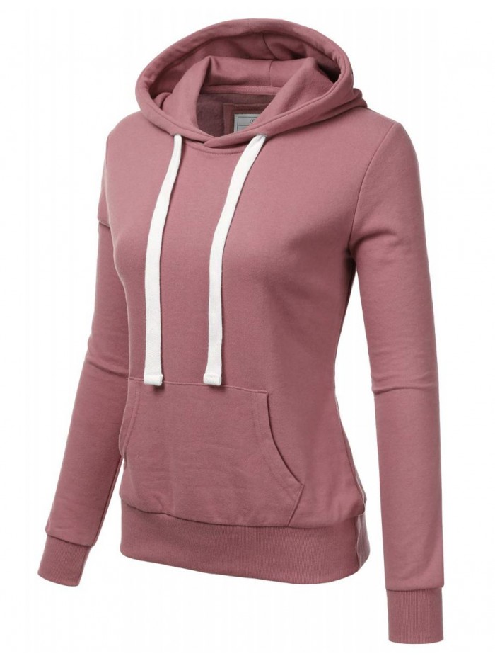 Womens Long Sleeve Fleece Pullover Hoodie Sweatshirts 