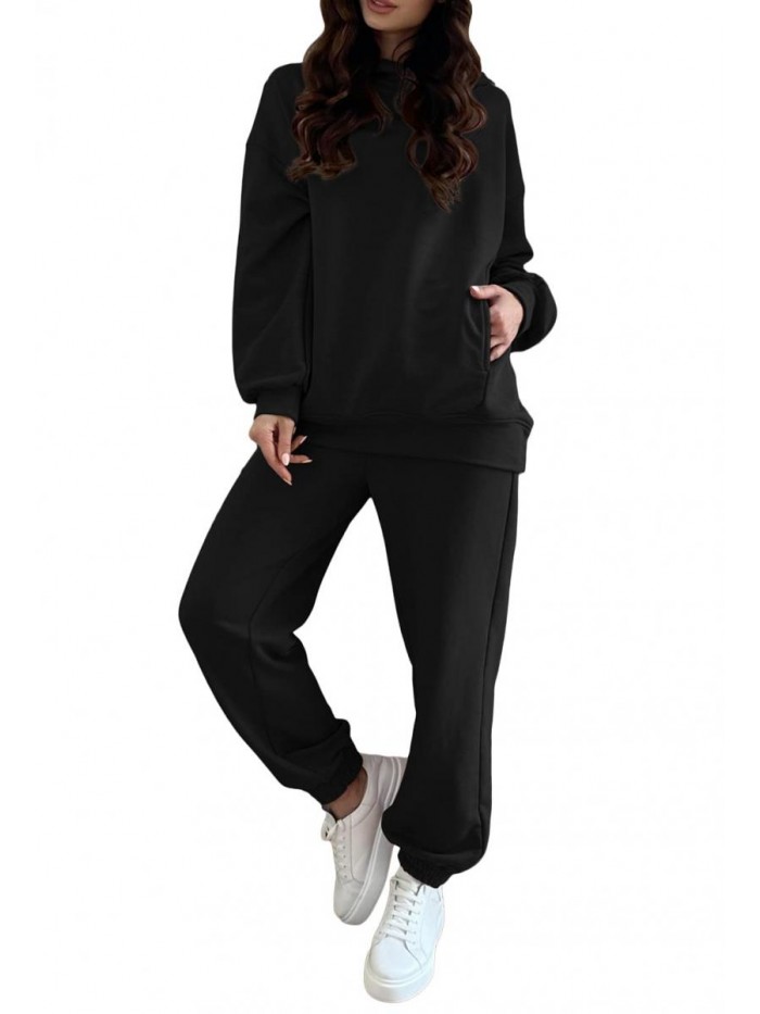 Women Hoodies Tracksuit Long Sleeve Sweatshirts Jogger Pant 2 Piece Outfits 