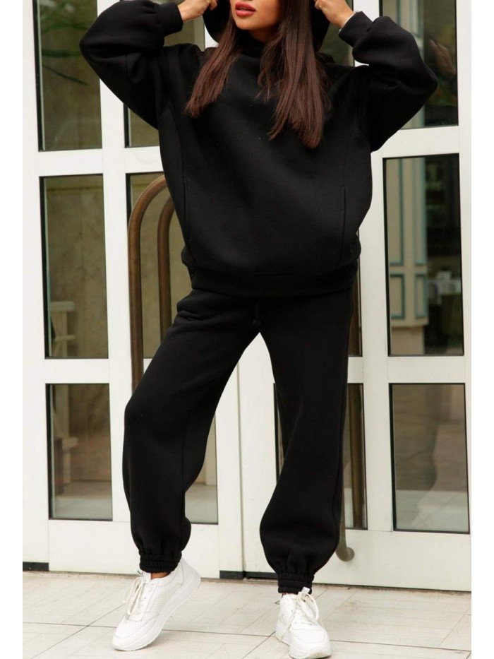 Women Hoodies Tracksuit Long Sleeve Sweatshirts Jogger Pant 2 Piece Outfits 