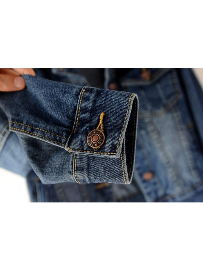 Women's Casual Detachable Hoodie Denim Jacket 