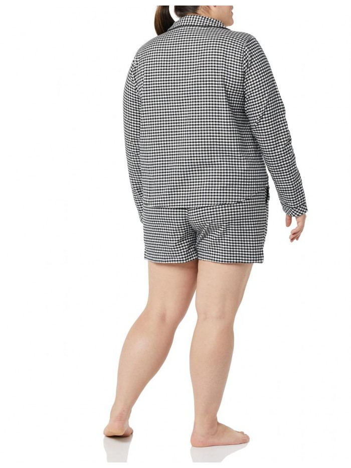 Women's Lightweight Woven Pajama Set with Shorts  