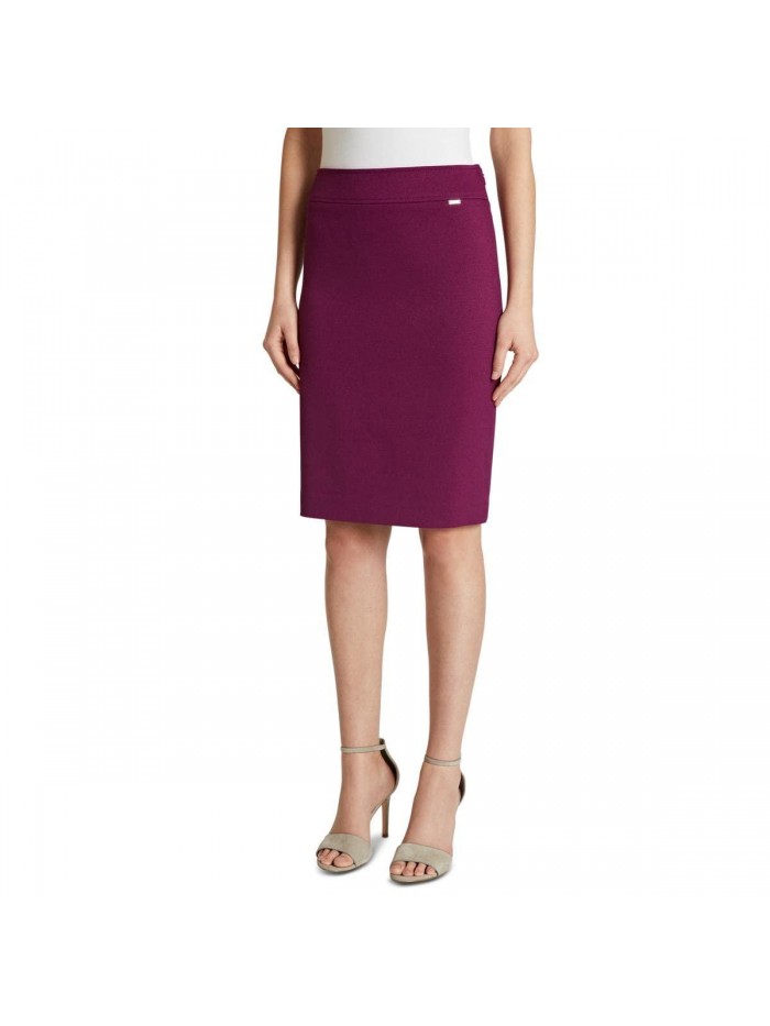 Women's Wide Waistband Double Back Vent Pencil Skirt  