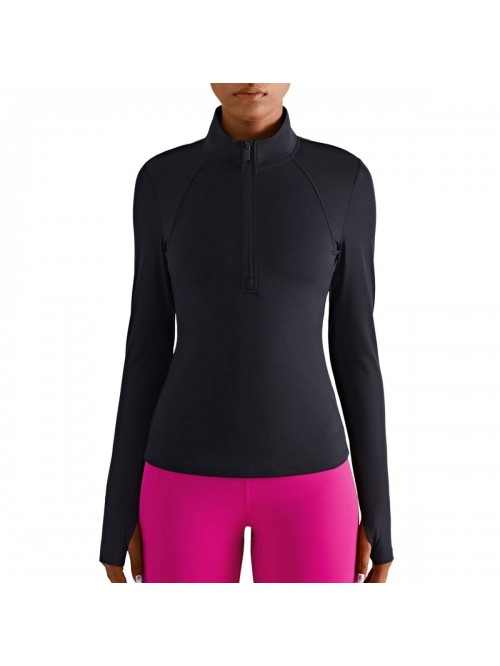 Quarter Zip Pullover for Women, Long Sleeve Workou...