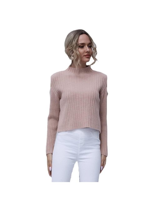 Off Shoulder Knit Jumper Long Sleeve Pullover Bagg...