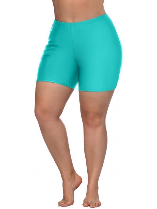 Womens Plus Size Swim Shorts High Waisted Swimsuit...