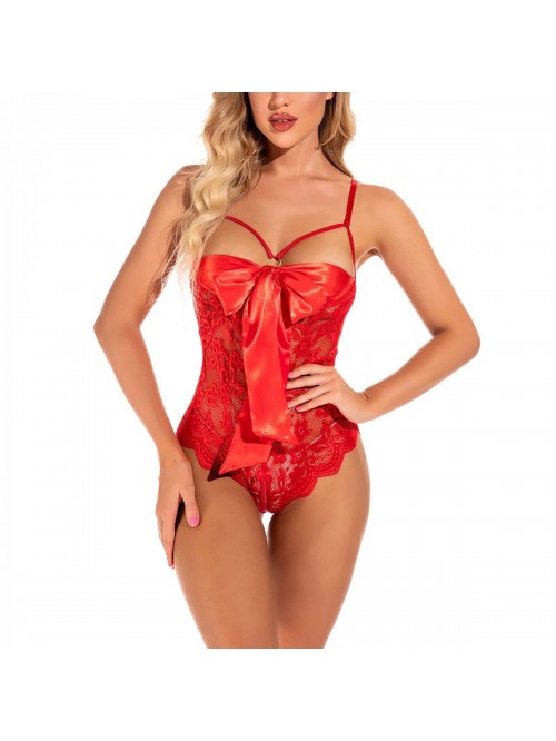 Sexy Lingerie One Piece Teddy Floral Lace Bodysuit...