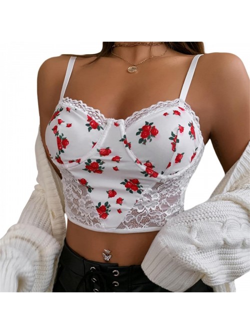 Sexy Bustier Corset Crop Top Spaghetti Strap Sleev...