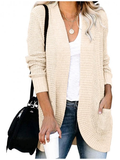 Womens Chunky Long Sleeve Knitted Cardigan Lightwe...