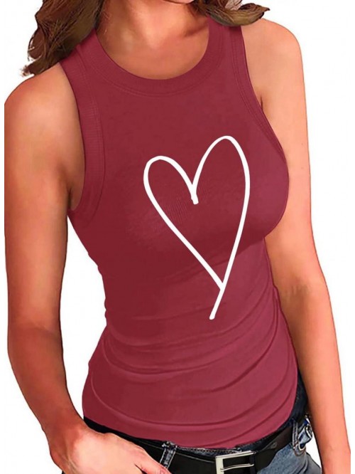 Women's Racerback Workout Ribbed Tank Tops Basic R...