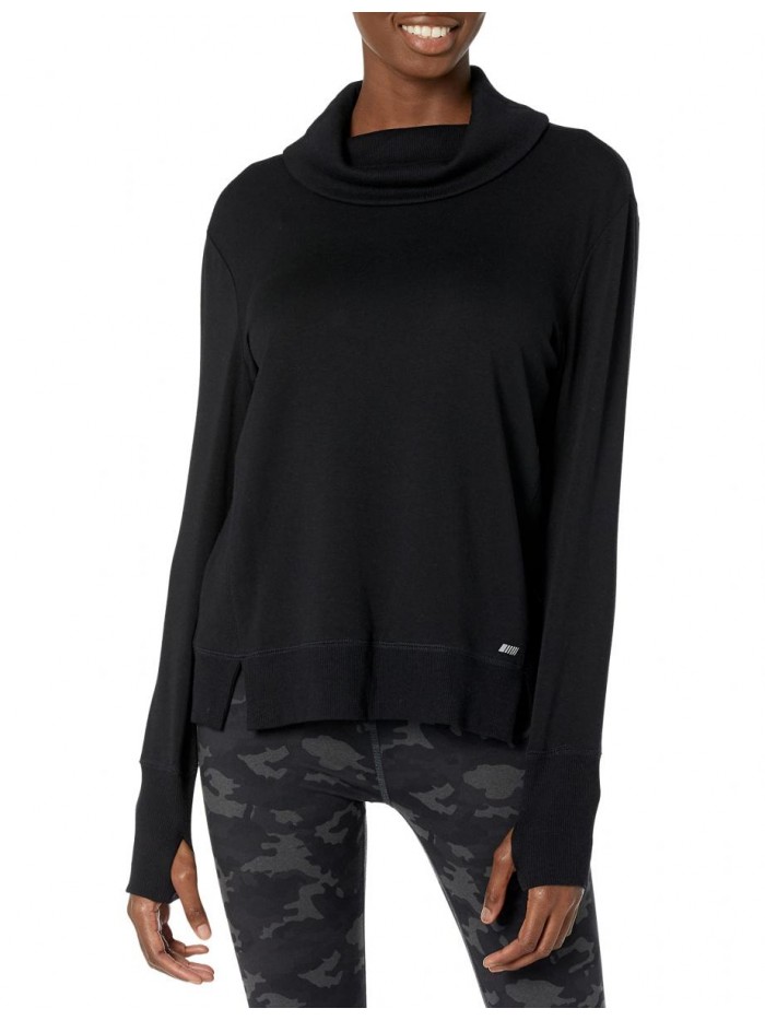 Women's Studio Terry Long-Sleeve Funnel-Neck Sweatshirt  