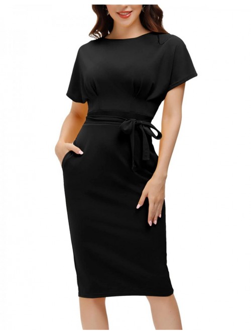 Women's Bodycon Pencil Dress Office Wear to Work D...