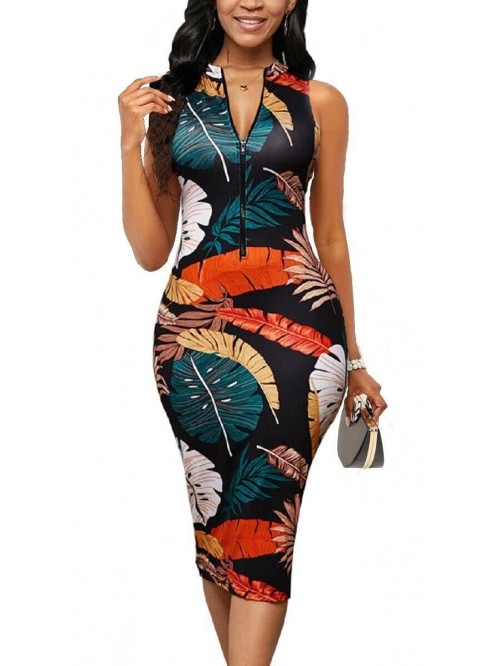 Midi Bodycon Dress Long Sleeve Elegant Sexy Floral...