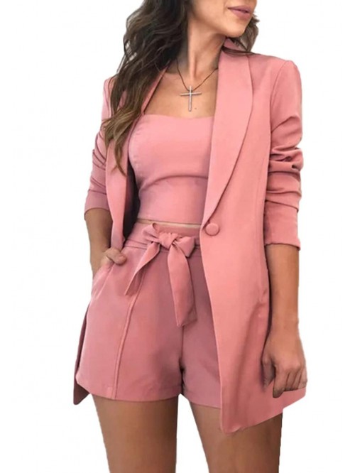 Sexy Bussiness Outfits 3 Piece Open Front Button B...