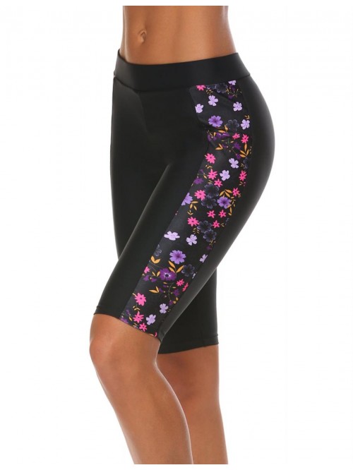 Women's Swim Capris UV Board Shorts Rash Guard Swi...