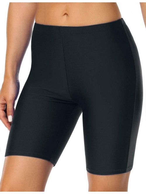 Women's Long Bike Swim Shorts UPF 50+ Swim Bottom ...