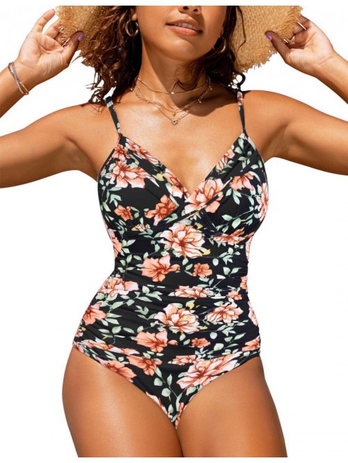 Women's One Piece Swimsuits Front Twist Swimwear V...