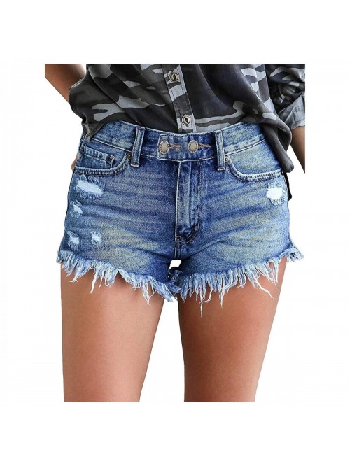 Shorts for Women Distressed Ripped Jean Shorts Str...