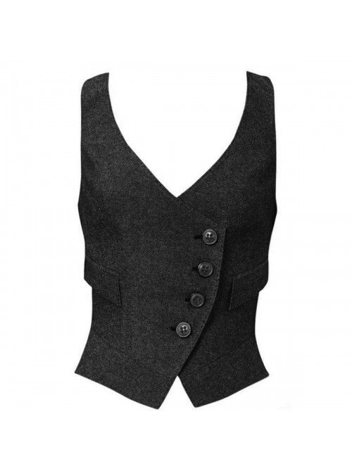 Suit Vest Tweed Formal Work Wear Slim Fit Waistcoa...