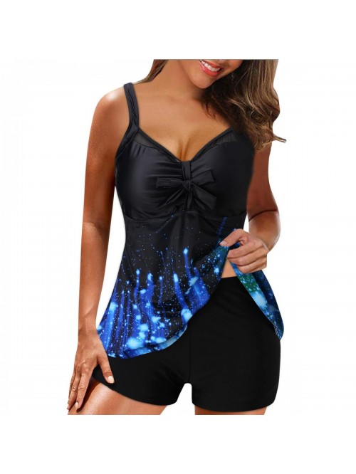 Tankini Swimsuits for Women V Neck Printed Strappy...