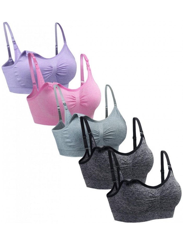 5PACK Nursing Bra Wireless Bra Women's Sleeping Maternity Bra Breastfeeding Bra 