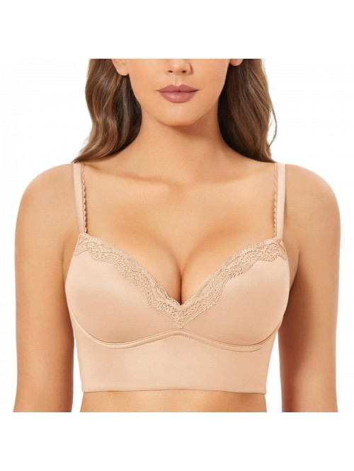 Women's Push Up Bra Wireless Padded No Underwire B...