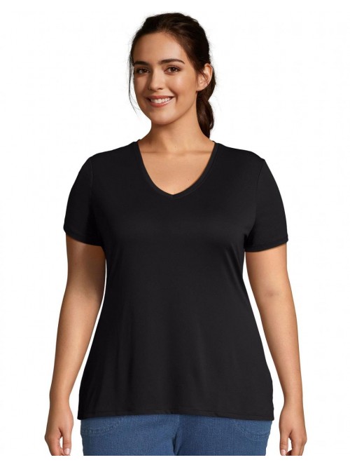 My Size Women's Plus-Size Cool DRI Short Sleeve V-...