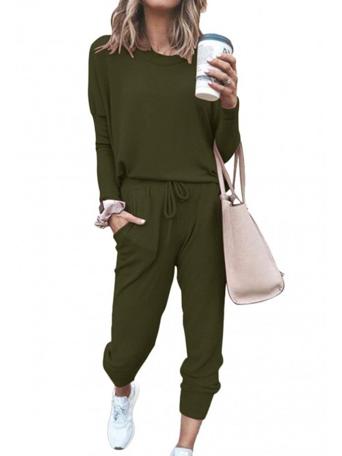 Women Velvet Off Shoulder Sweatshirt Jogger Pants ...