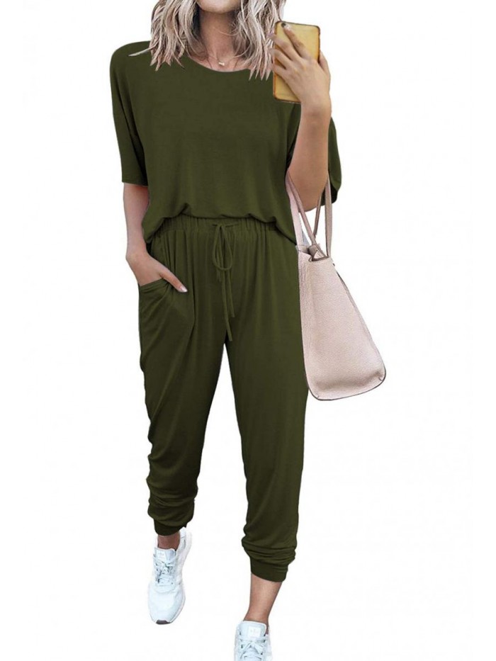 Women Casual 2 Piece Outfit Long Pant Set Sweatsuits Tracksuits 