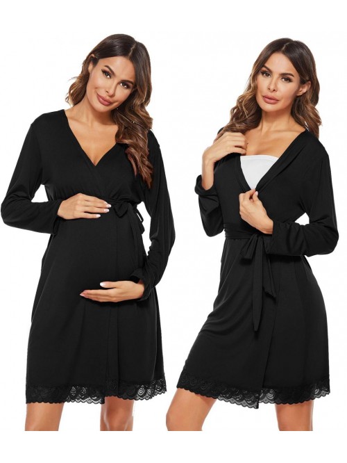 Women's Maternity Nursing Robe Pregnancy Hospital ...