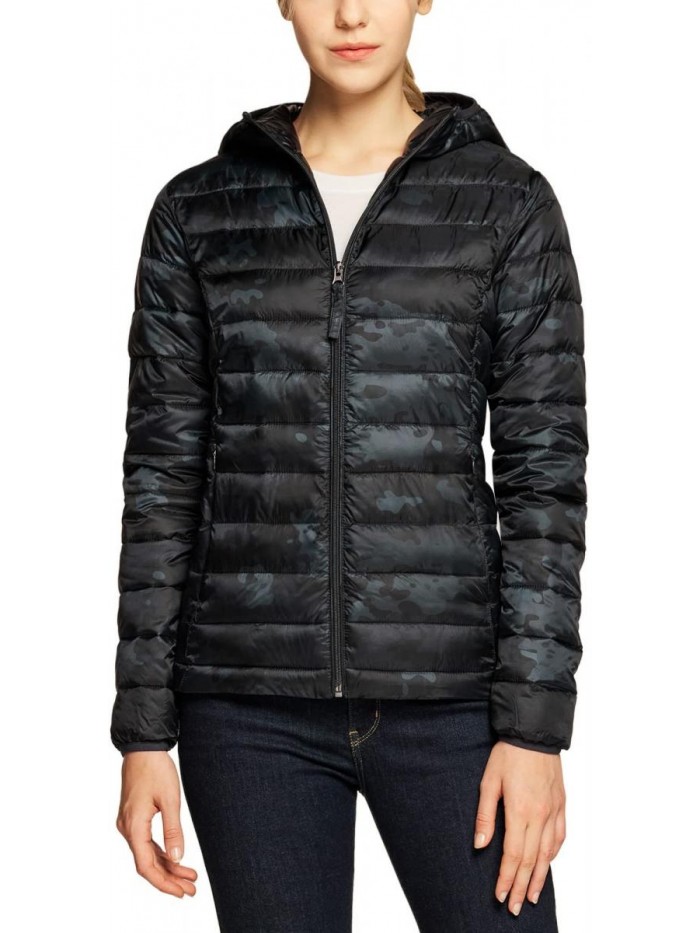 TSLA Women's Lightweight Packable Accent Puffer Jacket, Water-Resistant Winter Coat